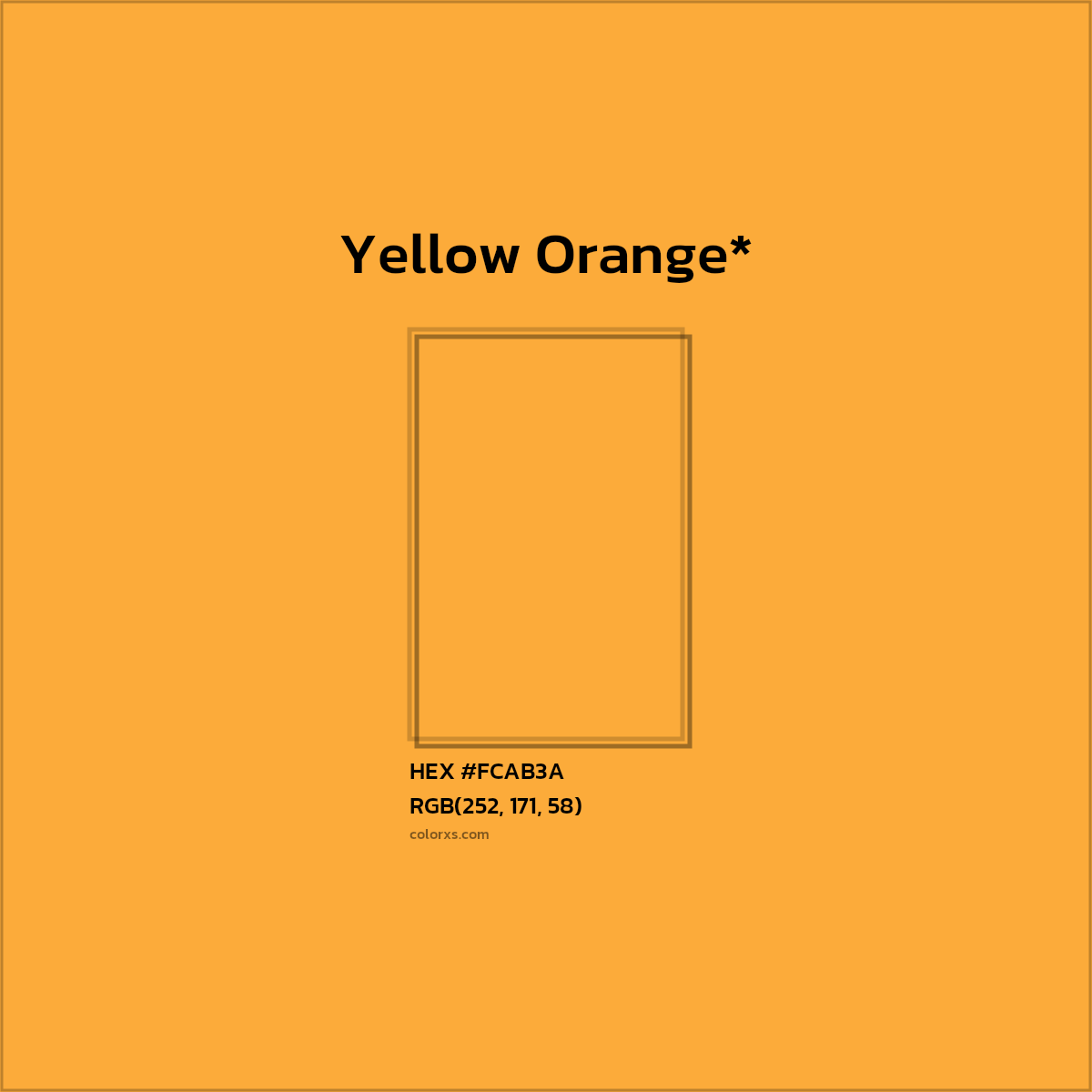 HEX #FCAB3A Color Name, Color Code, Palettes, Similar Paints, Images