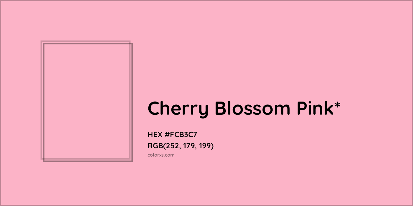 HEX #FCB3C7 Color Name, Color Code, Palettes, Similar Paints, Images