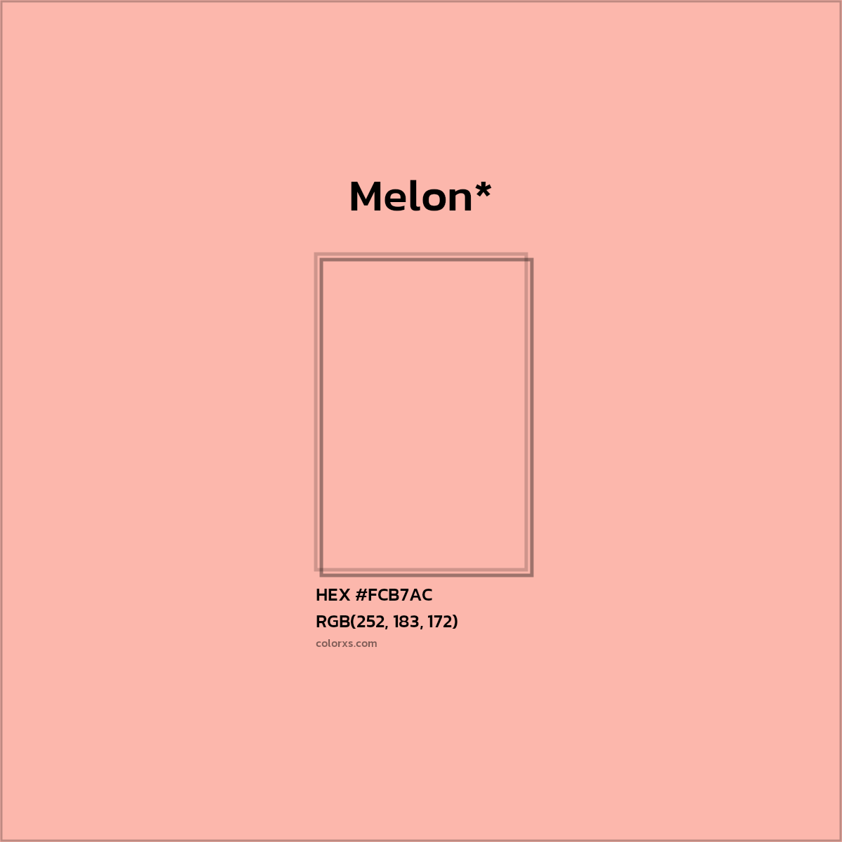 HEX #FCB7AC Color Name, Color Code, Palettes, Similar Paints, Images