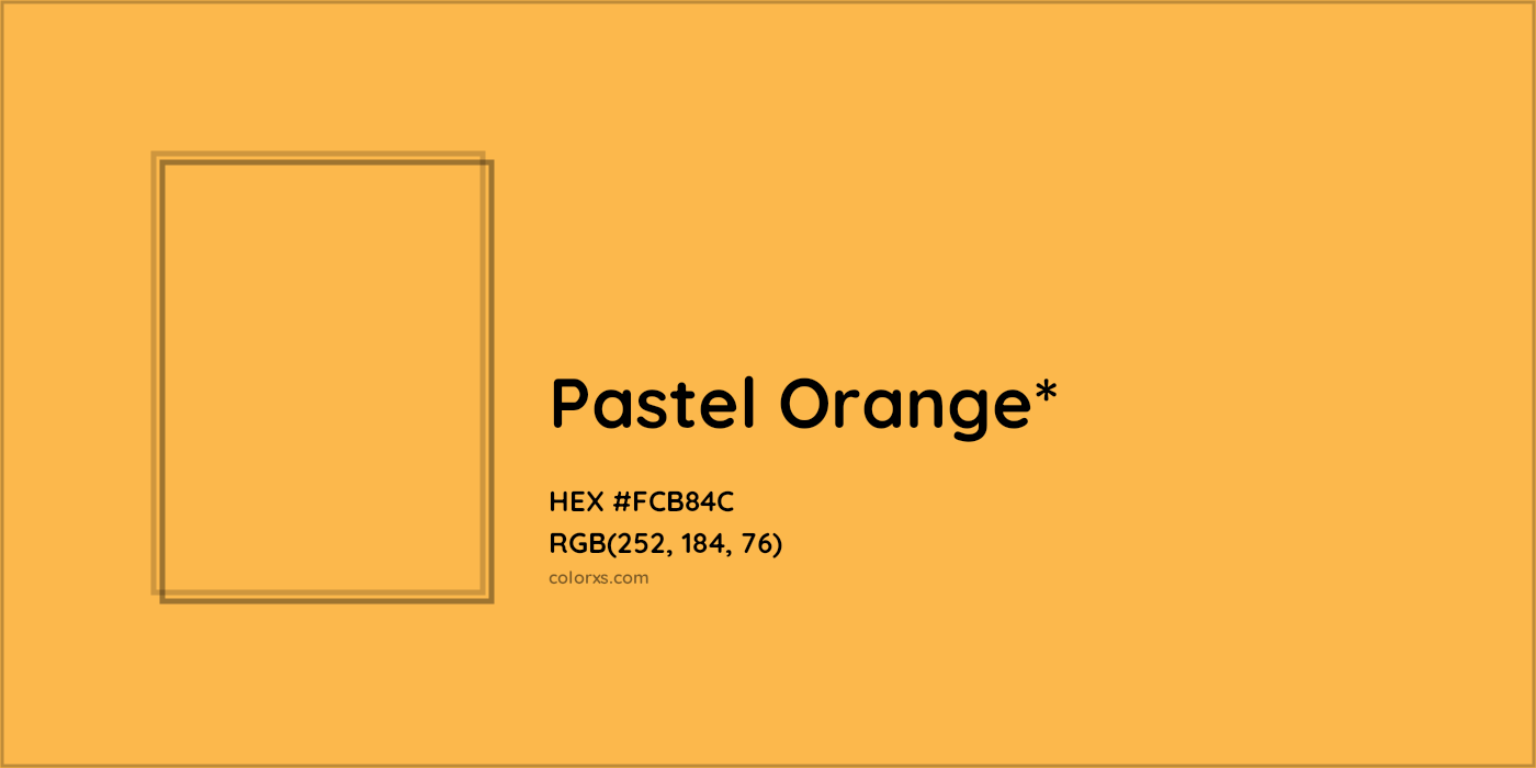 HEX #FCB84C Color Name, Color Code, Palettes, Similar Paints, Images