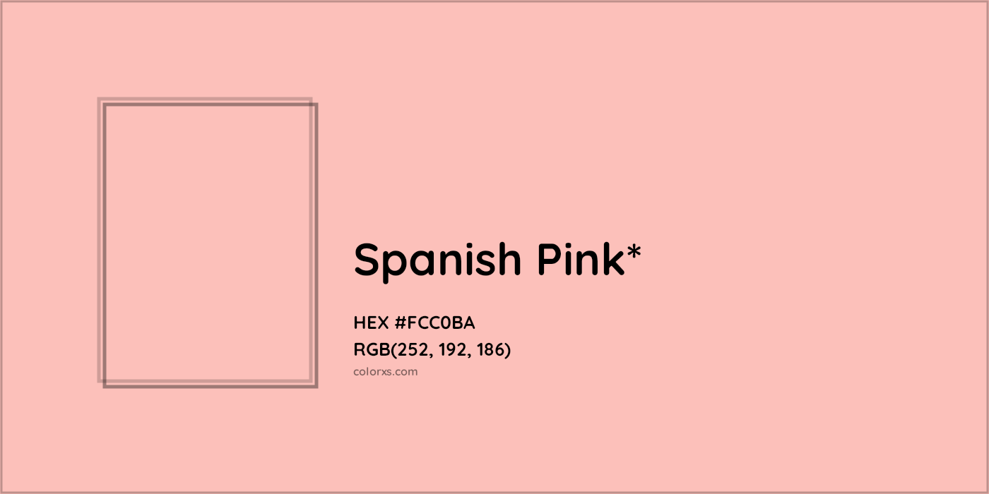 HEX #FCC0BA Color Name, Color Code, Palettes, Similar Paints, Images