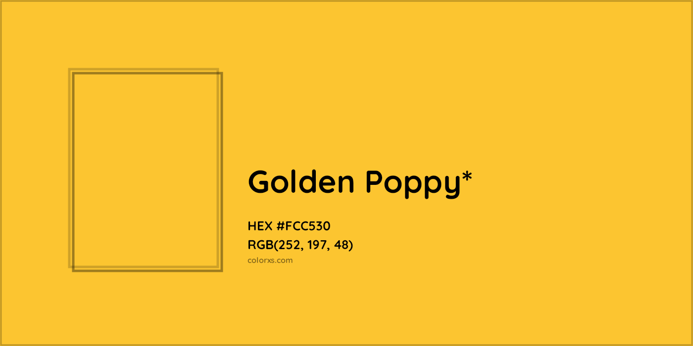 HEX #FCC530 Color Name, Color Code, Palettes, Similar Paints, Images