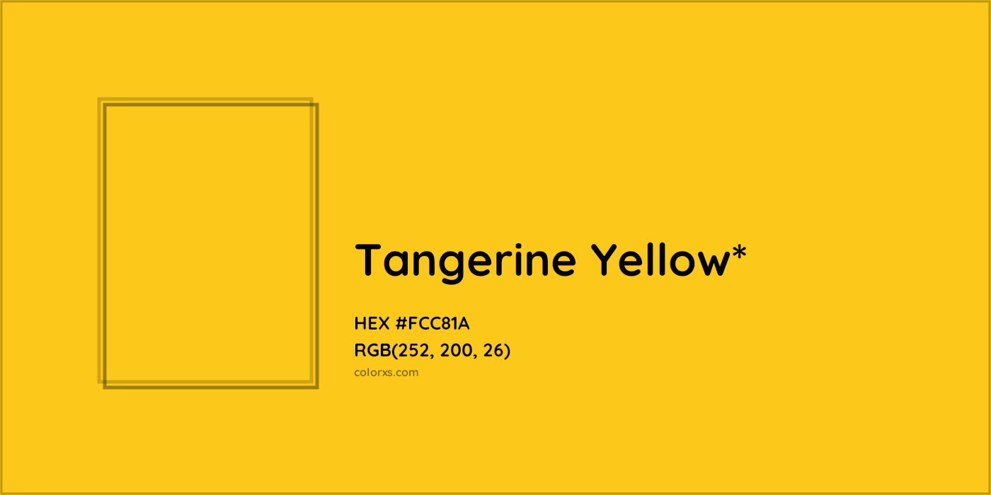 HEX #FCC81A Color Name, Color Code, Palettes, Similar Paints, Images
