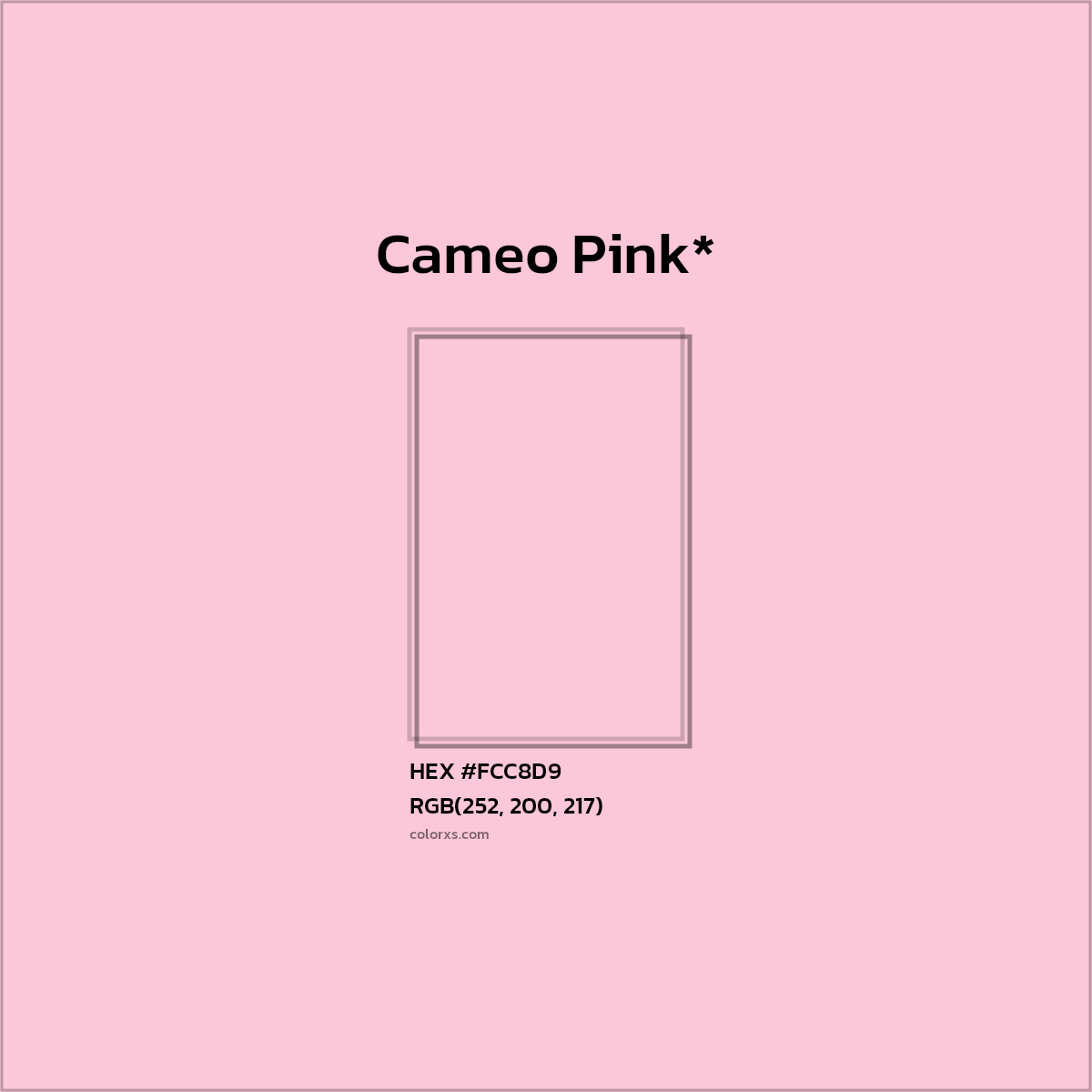HEX #FCC8D9 Color Name, Color Code, Palettes, Similar Paints, Images