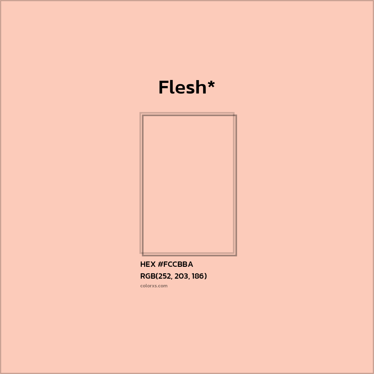 HEX #FCCBBA Color Name, Color Code, Palettes, Similar Paints, Images