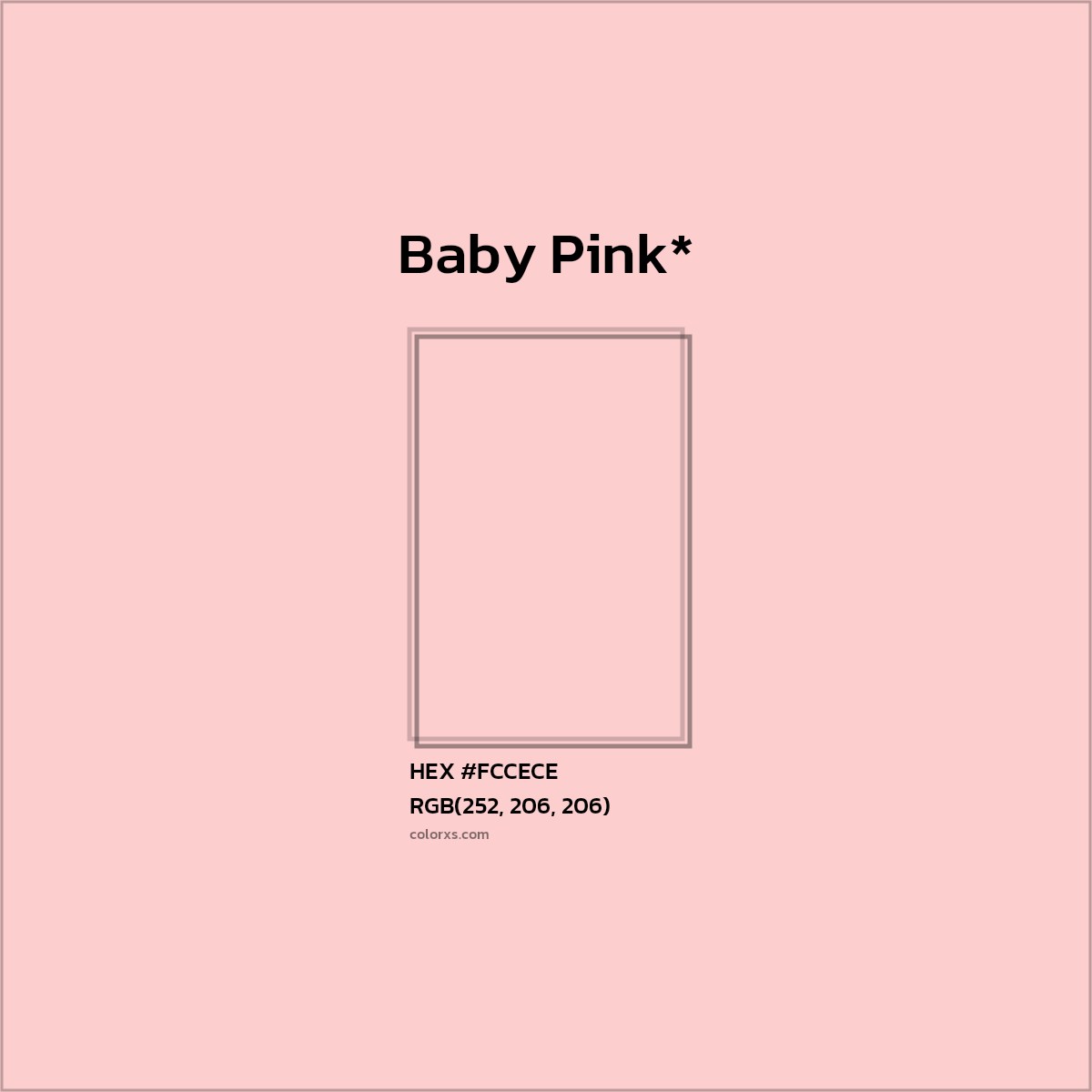 HEX #FCCECE Color Name, Color Code, Palettes, Similar Paints, Images