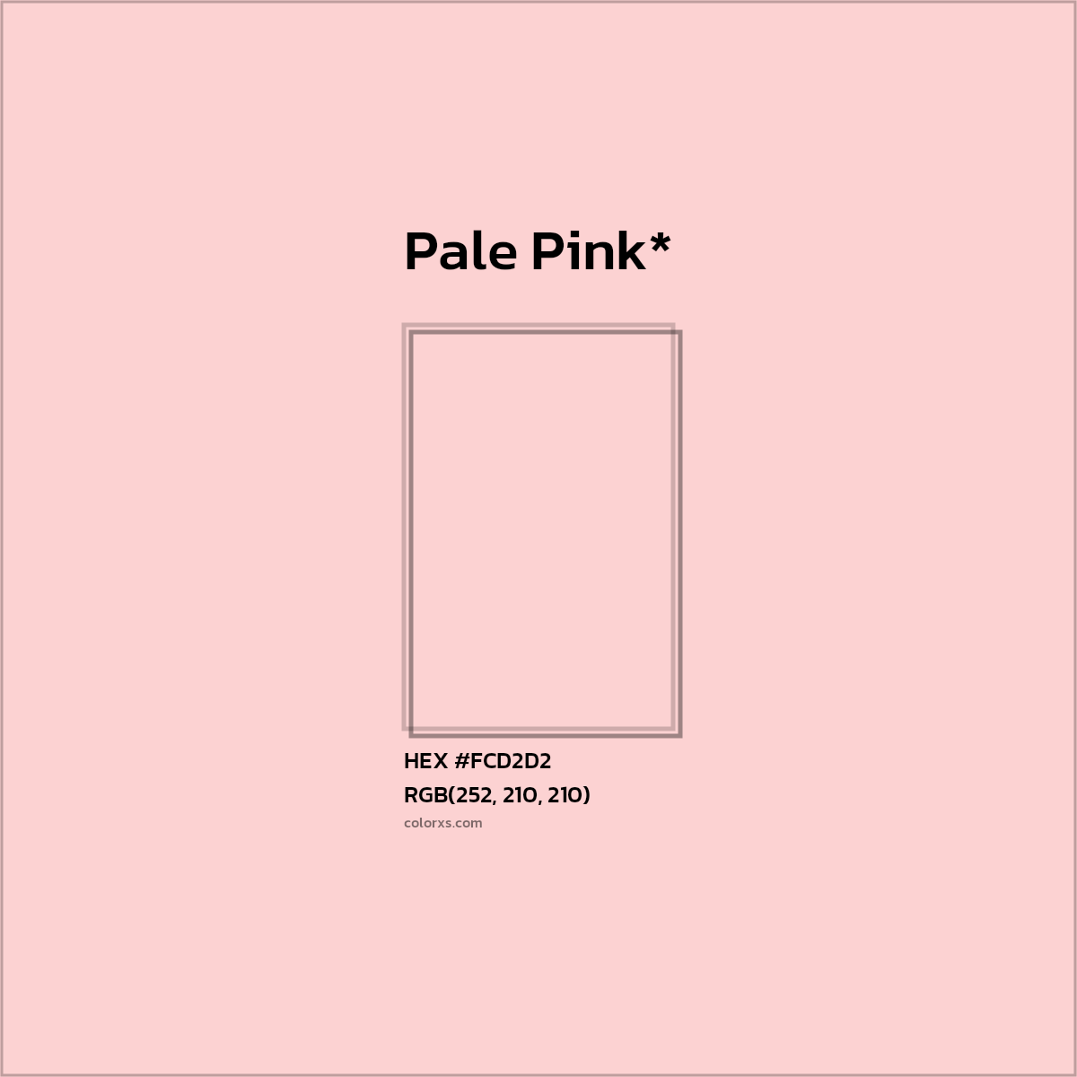HEX #FCD2D2 Color Name, Color Code, Palettes, Similar Paints, Images