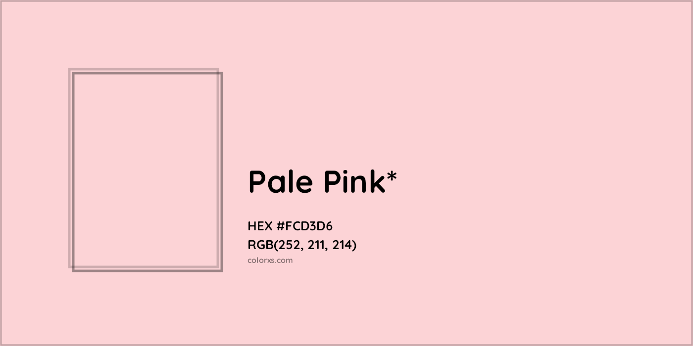 HEX #FCD3D6 Color Name, Color Code, Palettes, Similar Paints, Images