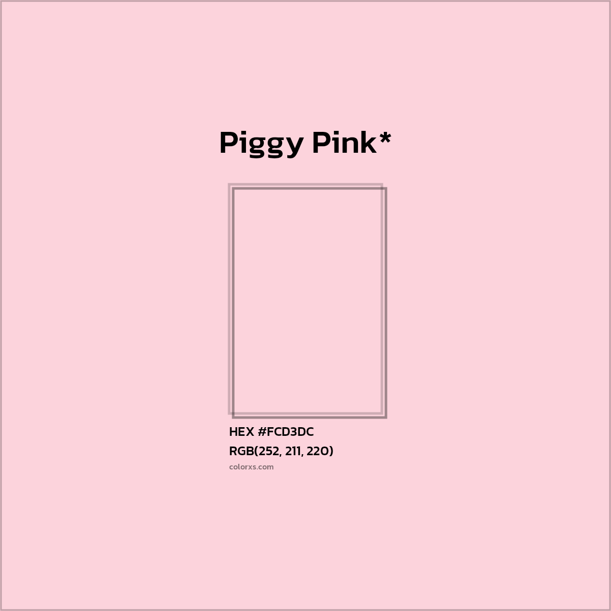 HEX #FCD3DC Color Name, Color Code, Palettes, Similar Paints, Images