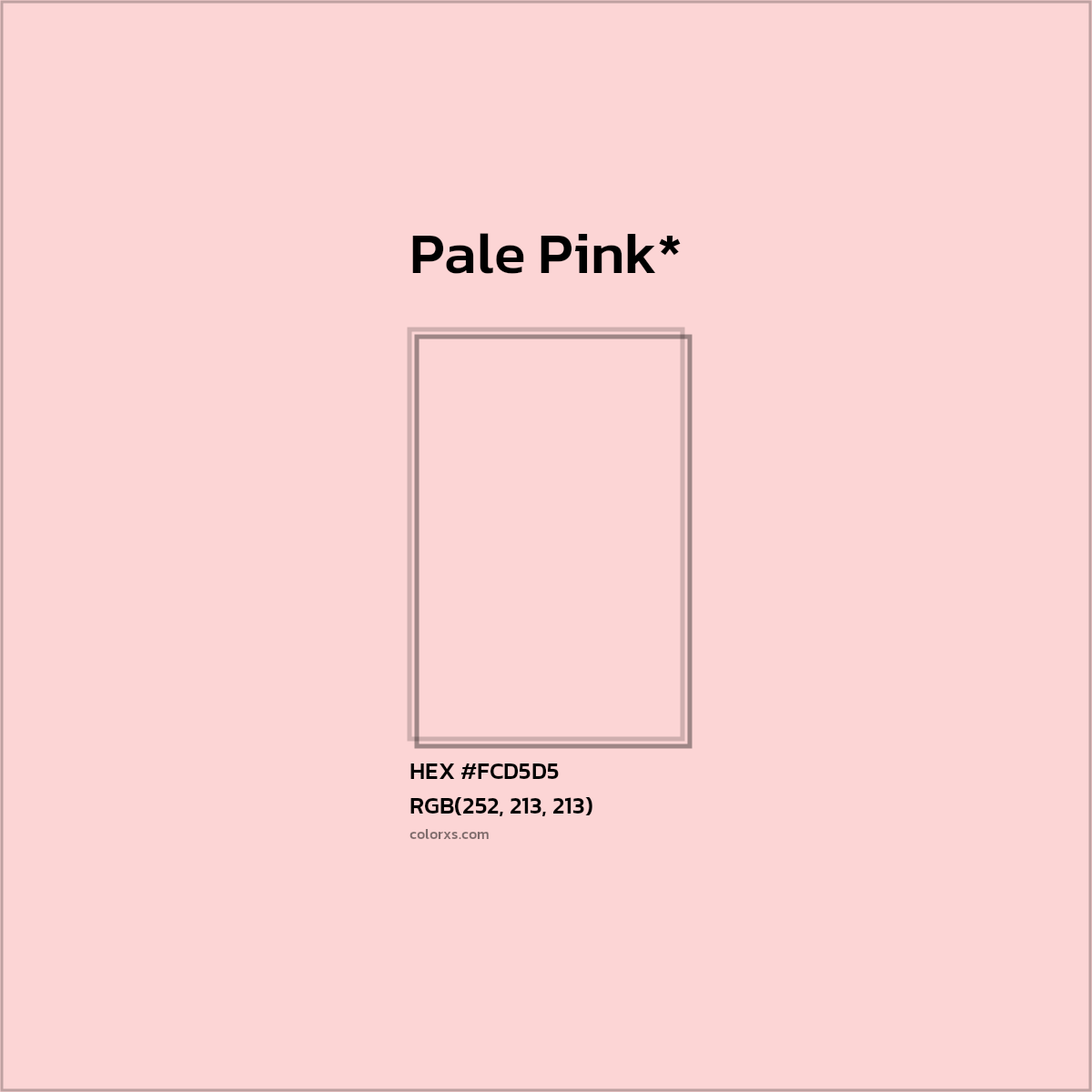 HEX #FCD5D5 Color Name, Color Code, Palettes, Similar Paints, Images