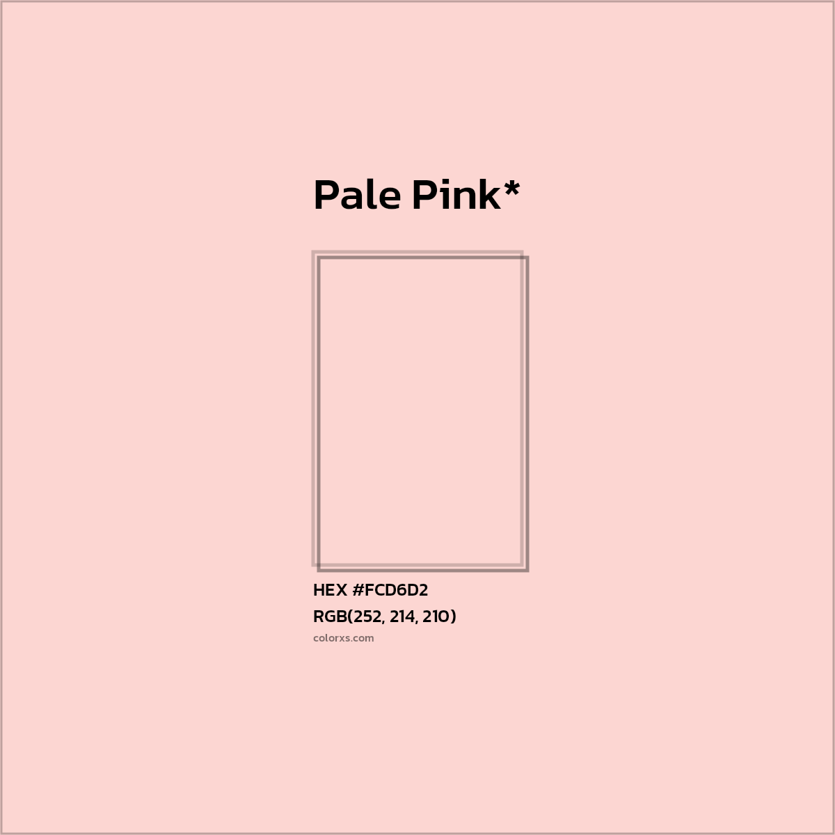 HEX #FCD6D2 Color Name, Color Code, Palettes, Similar Paints, Images
