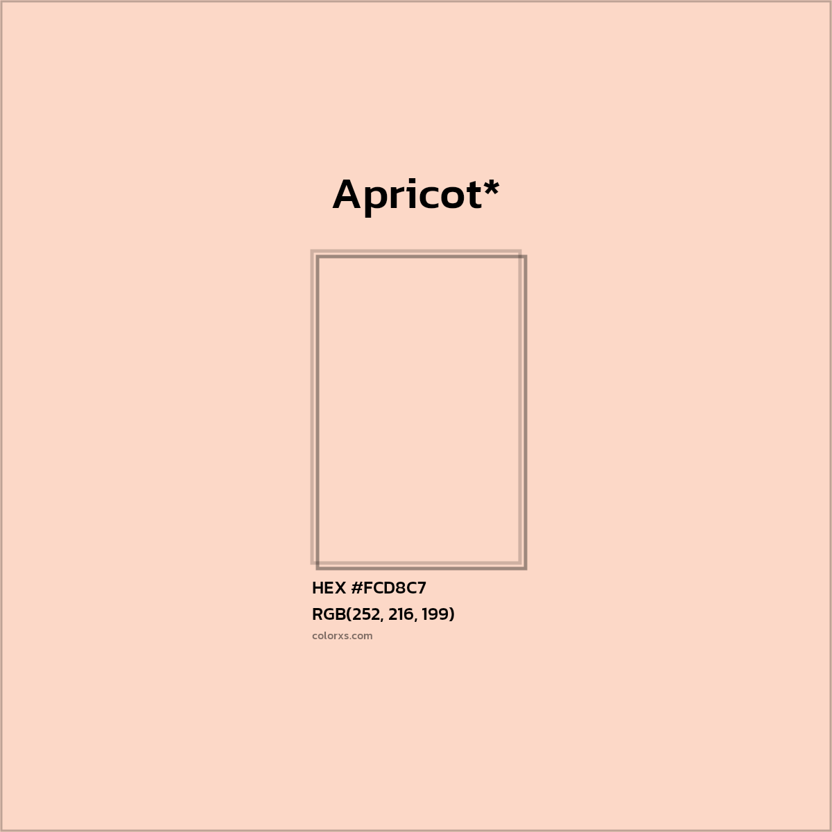HEX #FCD8C7 Color Name, Color Code, Palettes, Similar Paints, Images