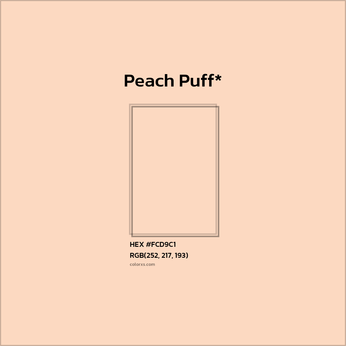 HEX #FCD9C1 Color Name, Color Code, Palettes, Similar Paints, Images