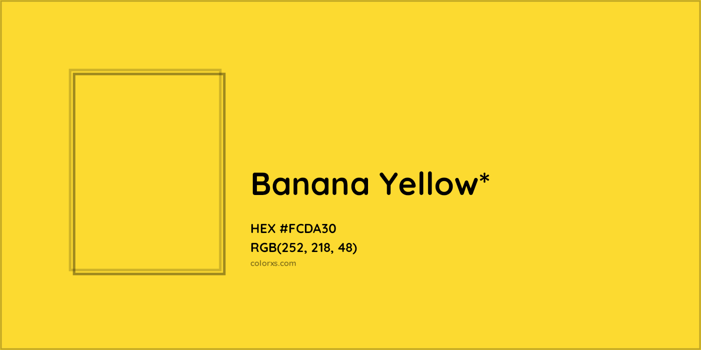 HEX #FCDA30 Color Name, Color Code, Palettes, Similar Paints, Images
