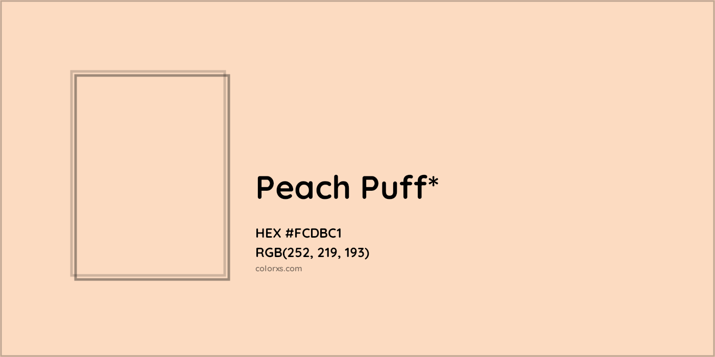HEX #FCDBC1 Color Name, Color Code, Palettes, Similar Paints, Images