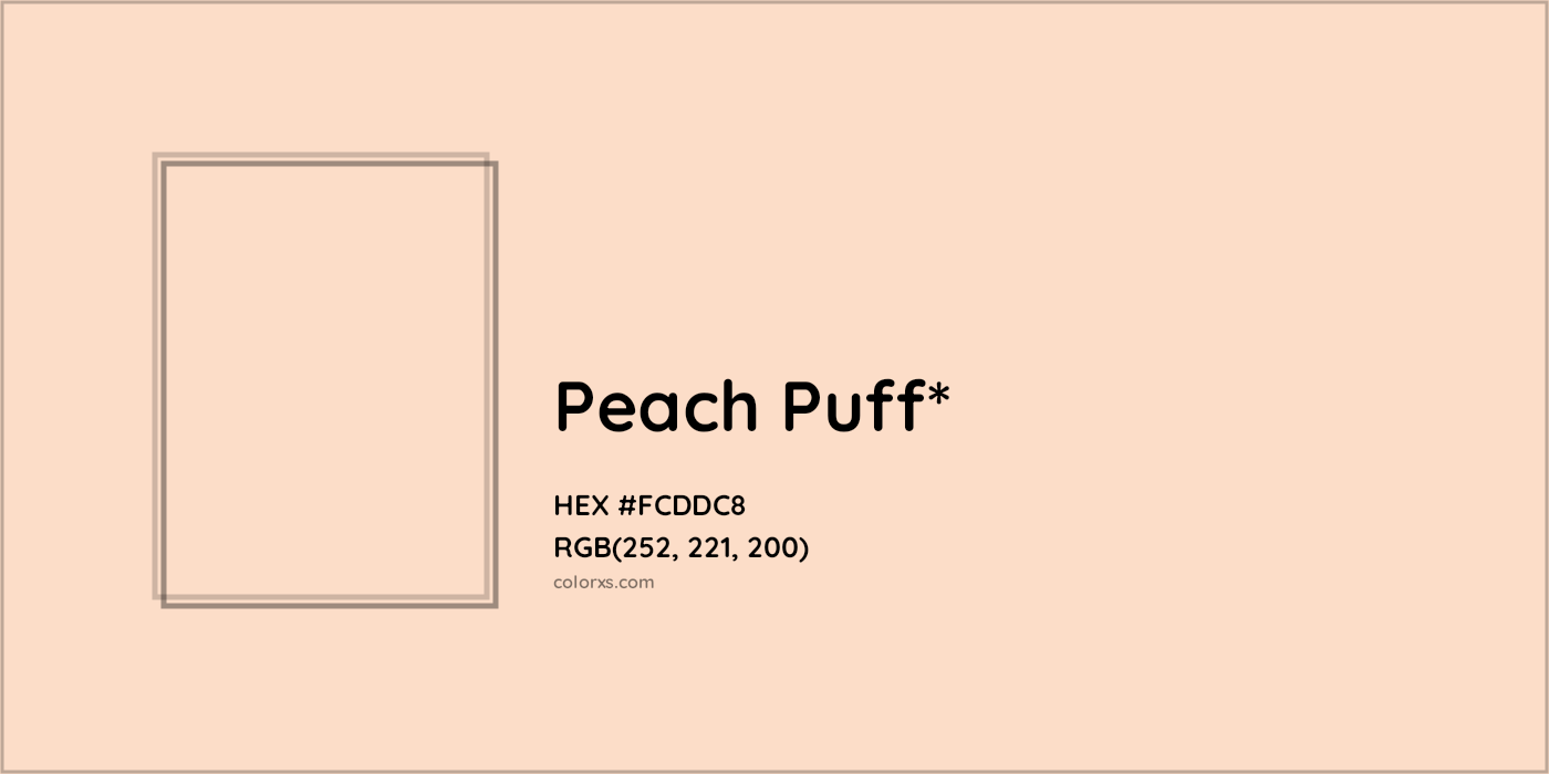 HEX #FCDDC8 Color Name, Color Code, Palettes, Similar Paints, Images