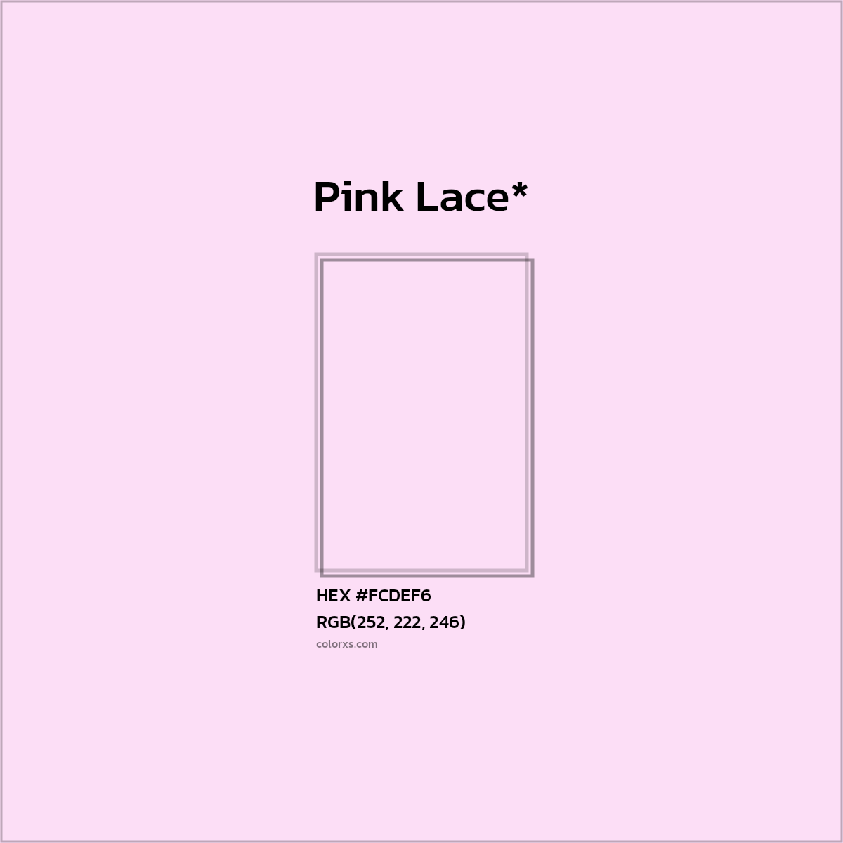 HEX #FCDEF6 Color Name, Color Code, Palettes, Similar Paints, Images