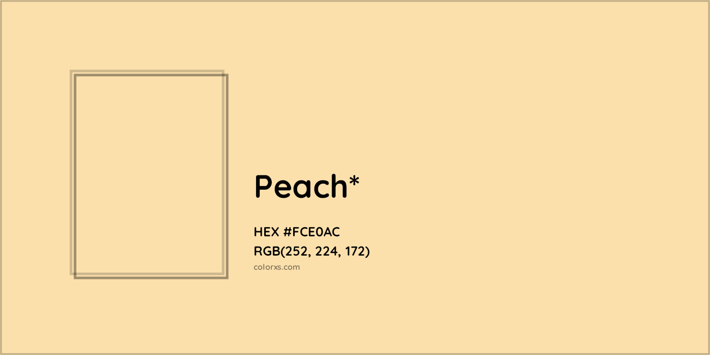 HEX #FCE0AC Color Name, Color Code, Palettes, Similar Paints, Images