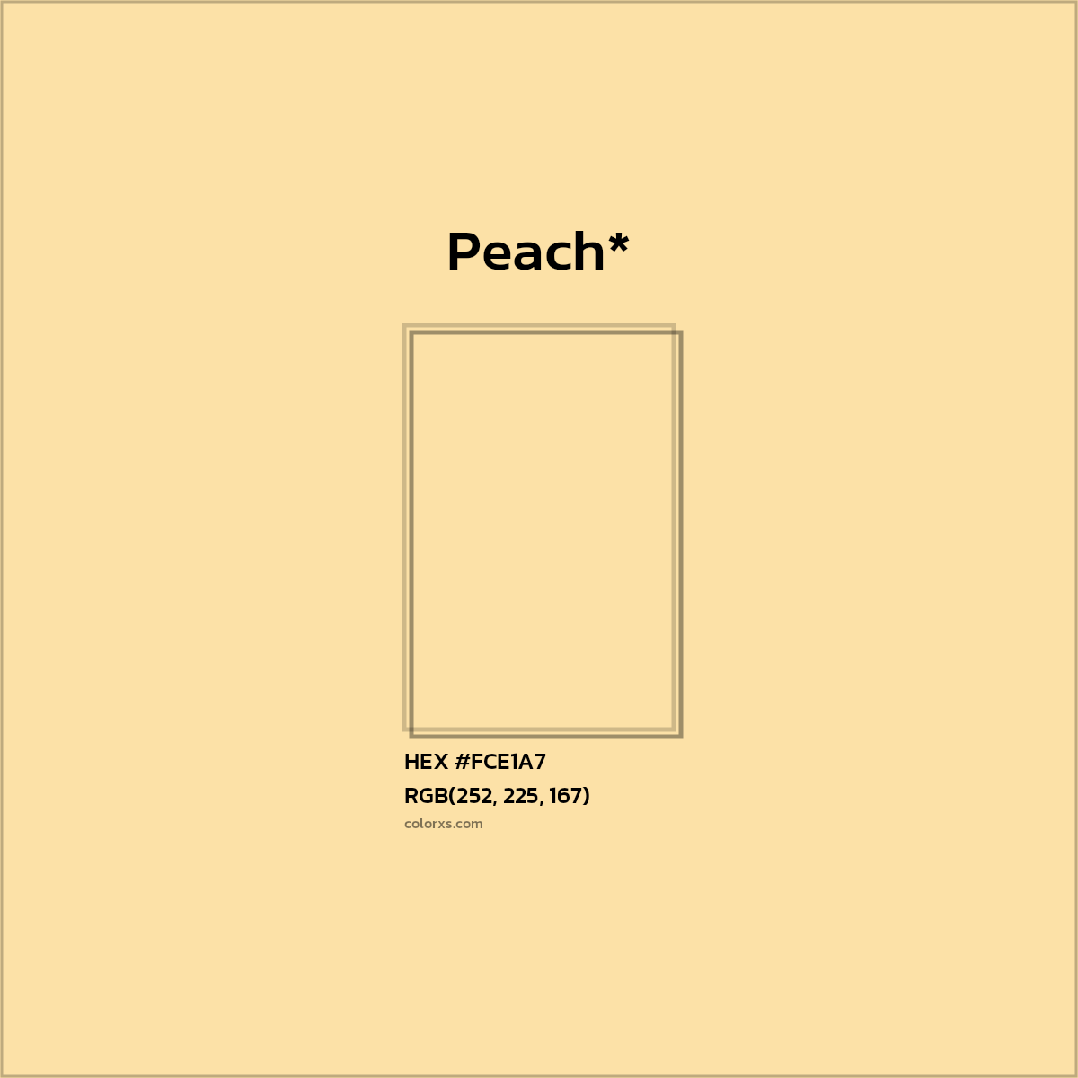 HEX #FCE1A7 Color Name, Color Code, Palettes, Similar Paints, Images