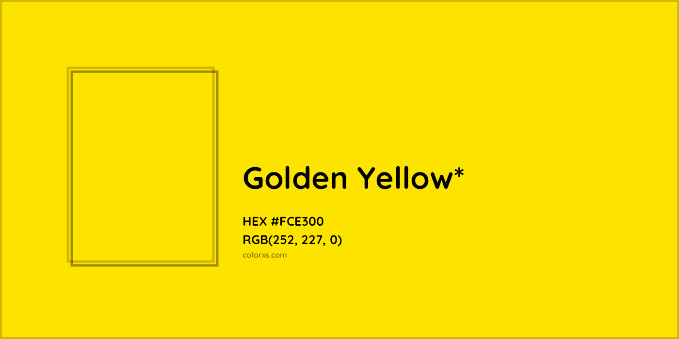 HEX #FCE300 Color Name, Color Code, Palettes, Similar Paints, Images