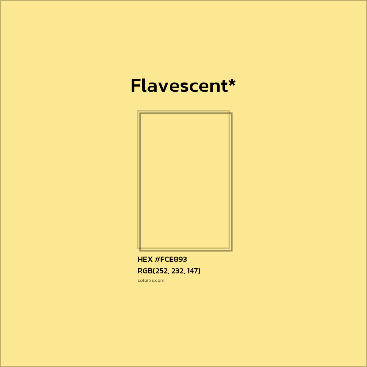 HEX #FCE893 Color Name, Color Code, Palettes, Similar Paints, Images