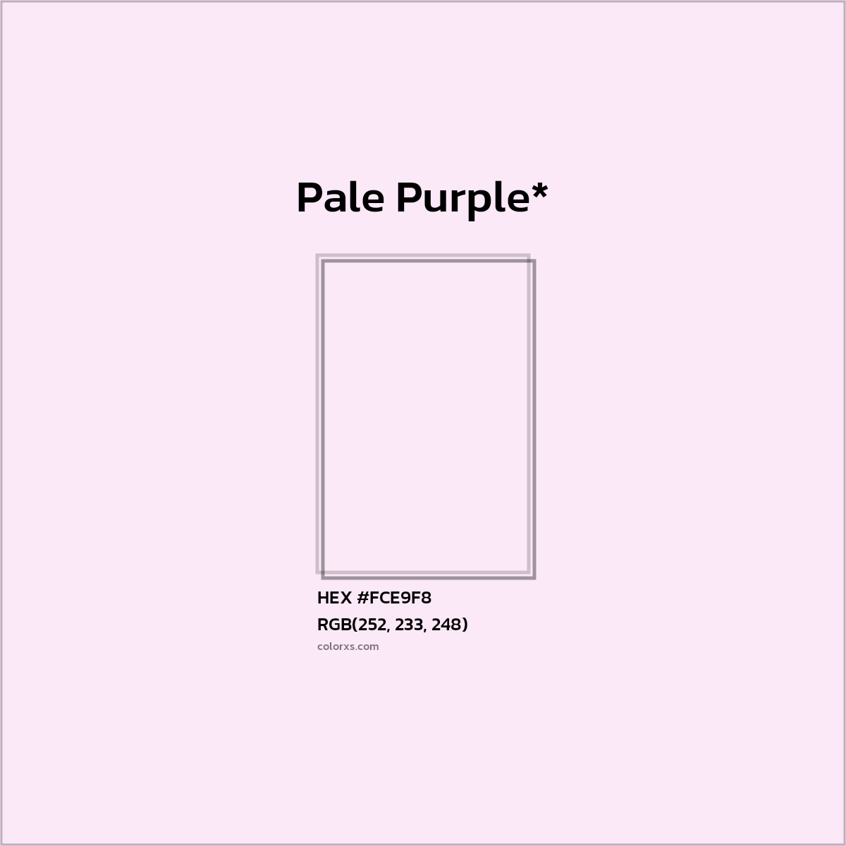 HEX #FCE9F8 Color Name, Color Code, Palettes, Similar Paints, Images