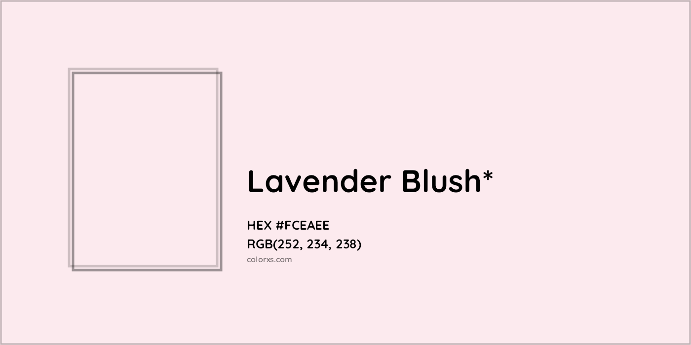 HEX #FCEAEE Color Name, Color Code, Palettes, Similar Paints, Images