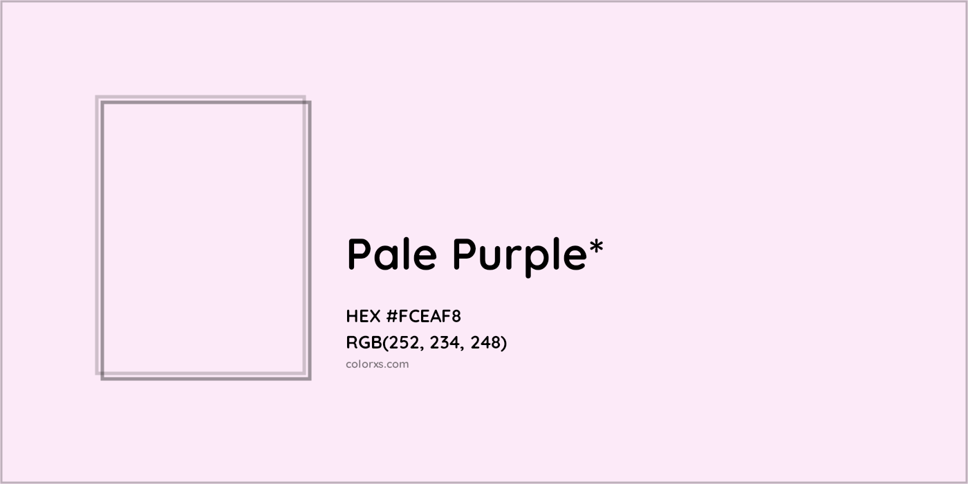 HEX #FCEAF8 Color Name, Color Code, Palettes, Similar Paints, Images