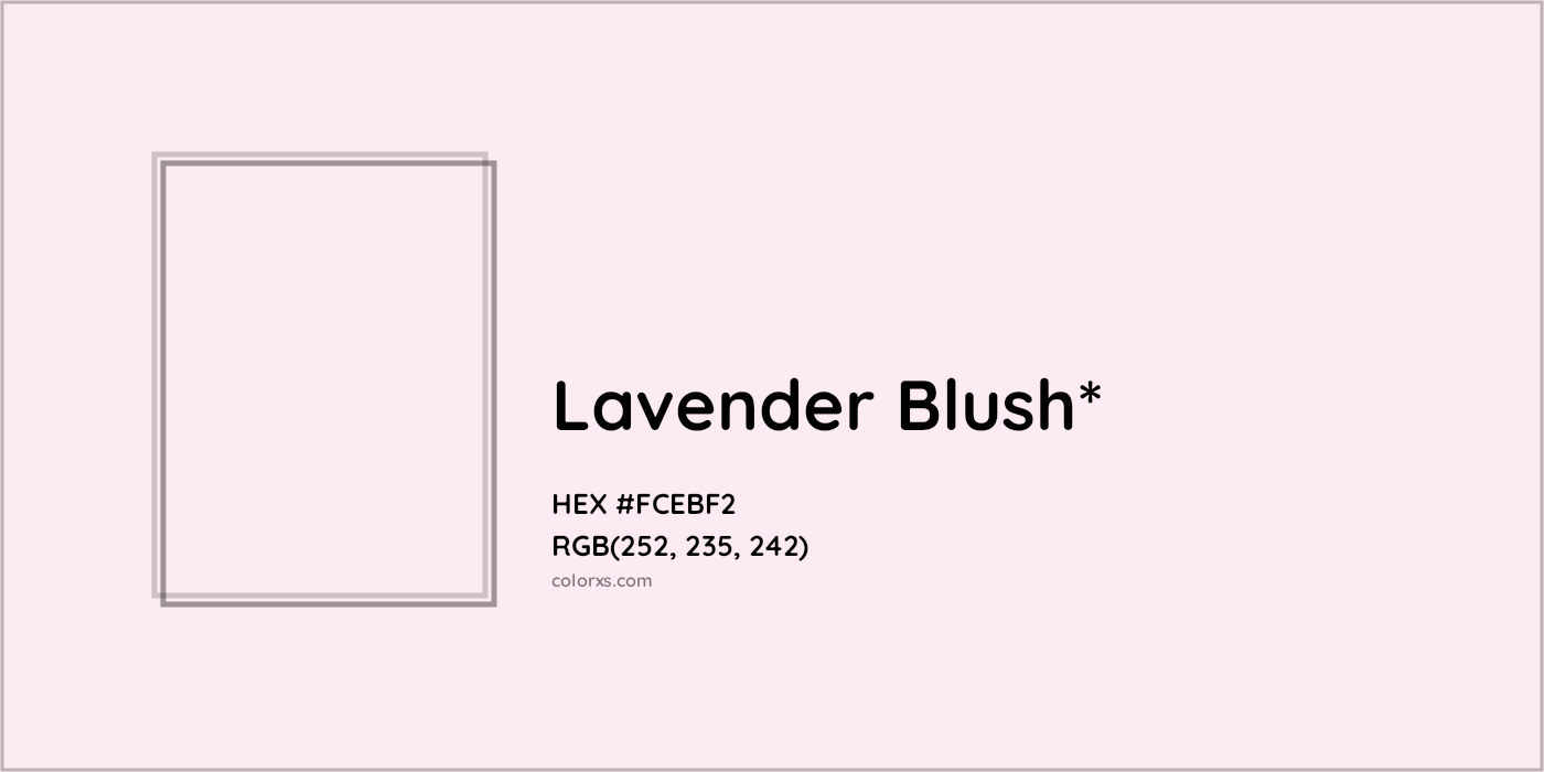 HEX #FCEBF2 Color Name, Color Code, Palettes, Similar Paints, Images
