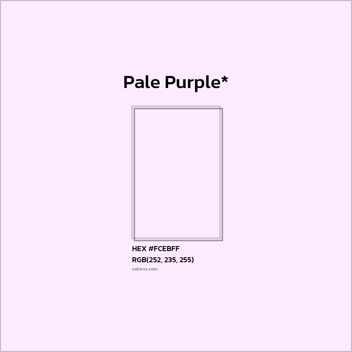 HEX #FCEBFF Color Name, Color Code, Palettes, Similar Paints, Images