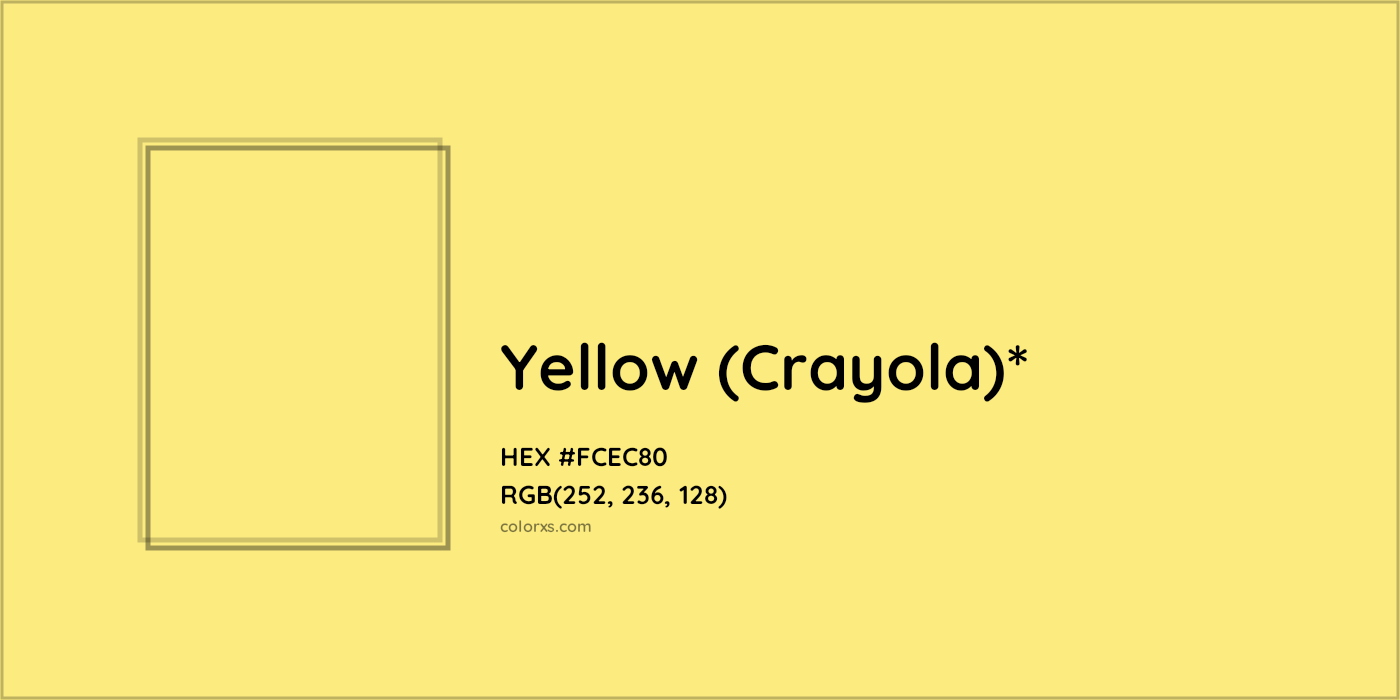 HEX #FCEC80 Color Name, Color Code, Palettes, Similar Paints, Images