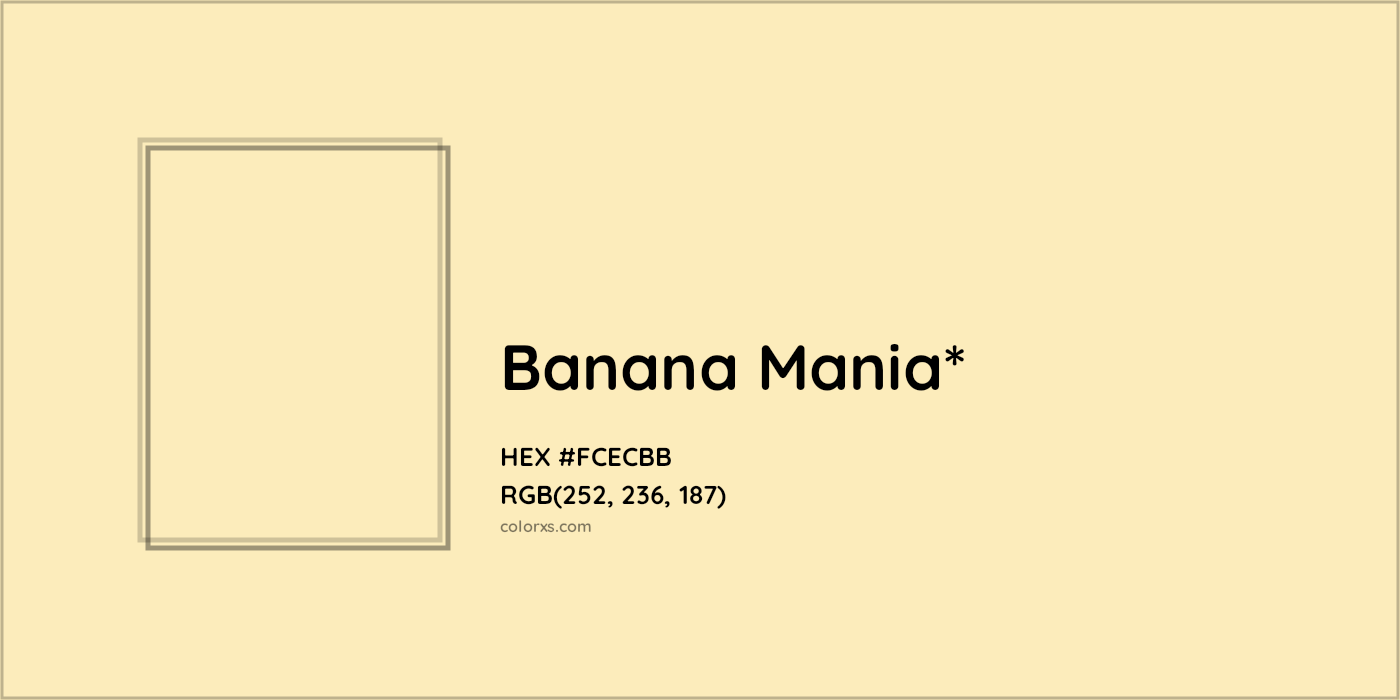 HEX #FCECBB Color Name, Color Code, Palettes, Similar Paints, Images