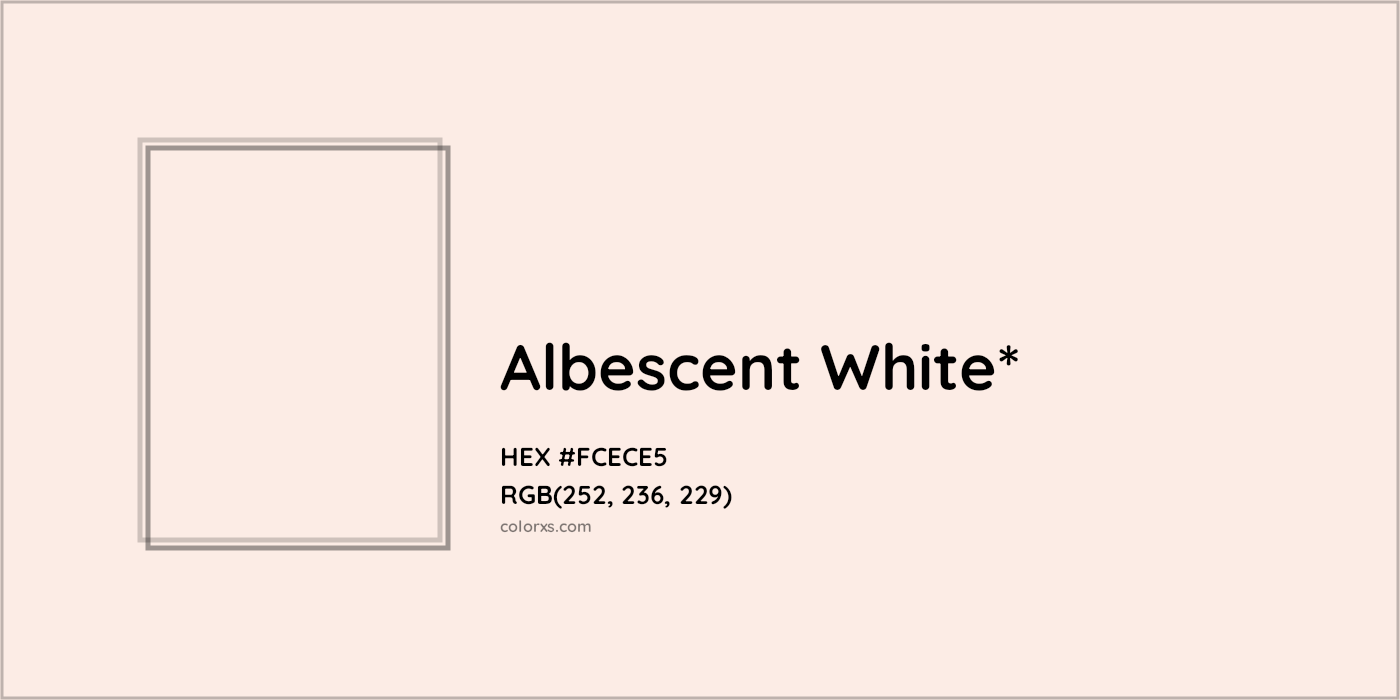 HEX #FCECE5 Color Name, Color Code, Palettes, Similar Paints, Images