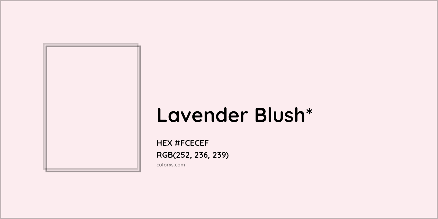 HEX #FCECEF Color Name, Color Code, Palettes, Similar Paints, Images