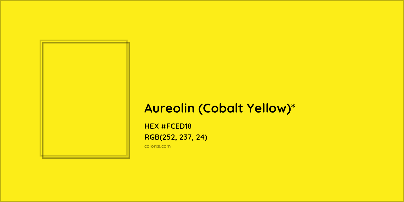 HEX #FCED18 Color Name, Color Code, Palettes, Similar Paints, Images