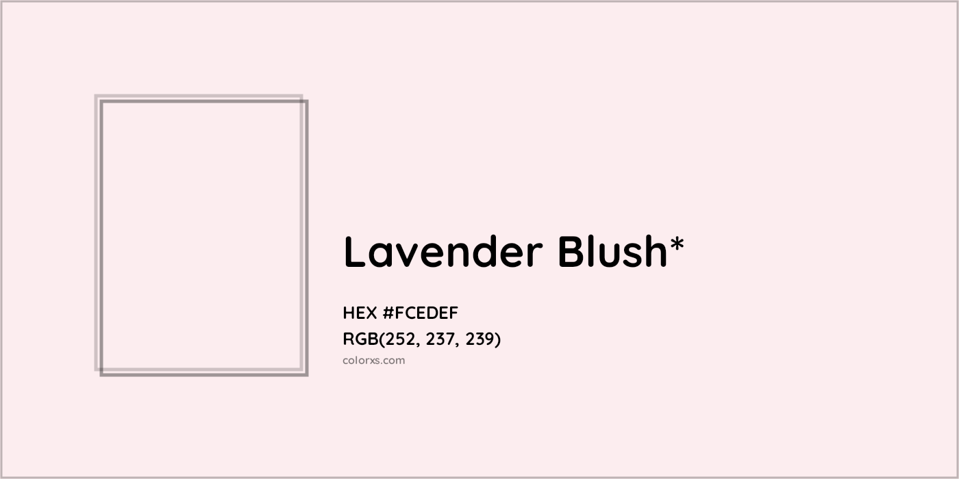 HEX #FCEDEF Color Name, Color Code, Palettes, Similar Paints, Images