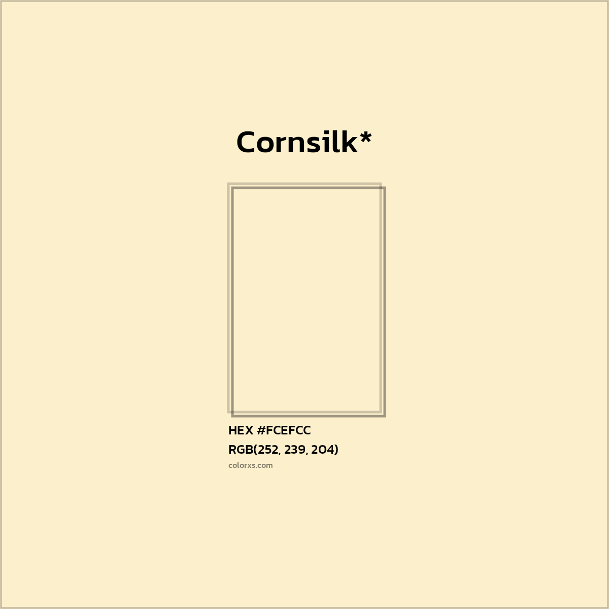 HEX #FCEFCC Color Name, Color Code, Palettes, Similar Paints, Images