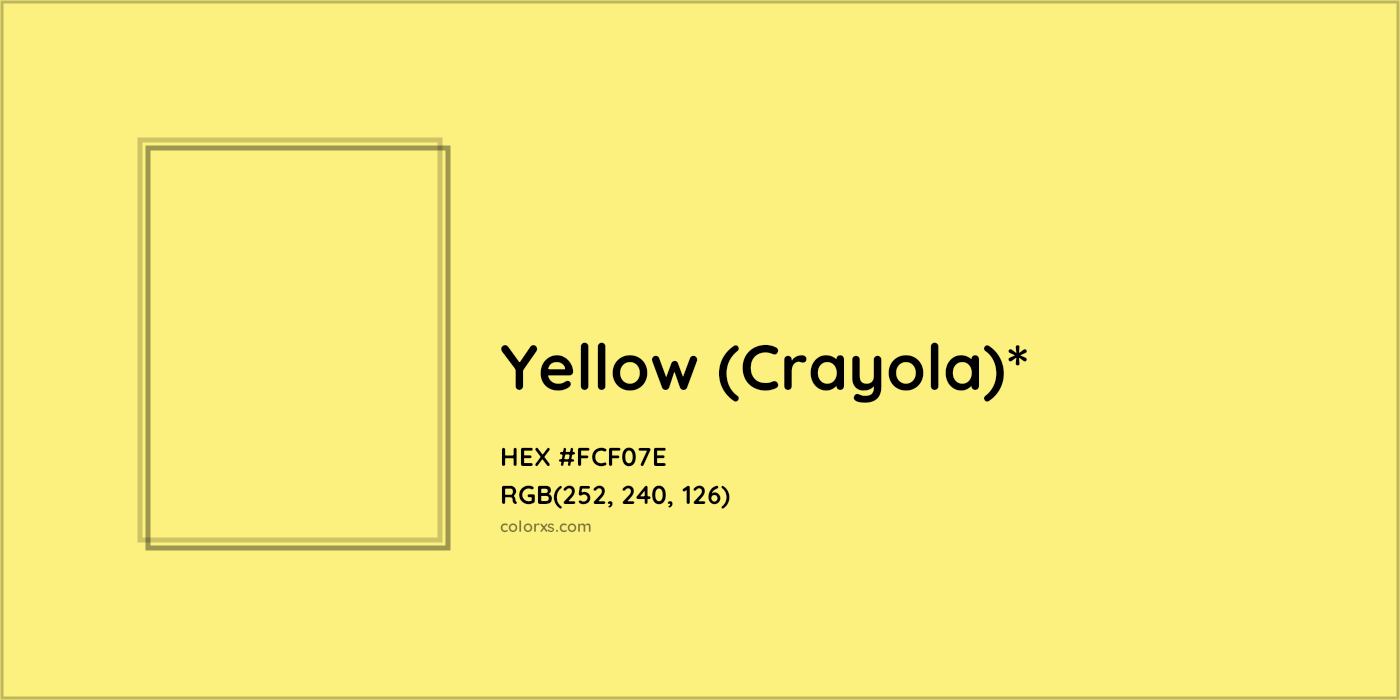 HEX #FCF07E Color Name, Color Code, Palettes, Similar Paints, Images