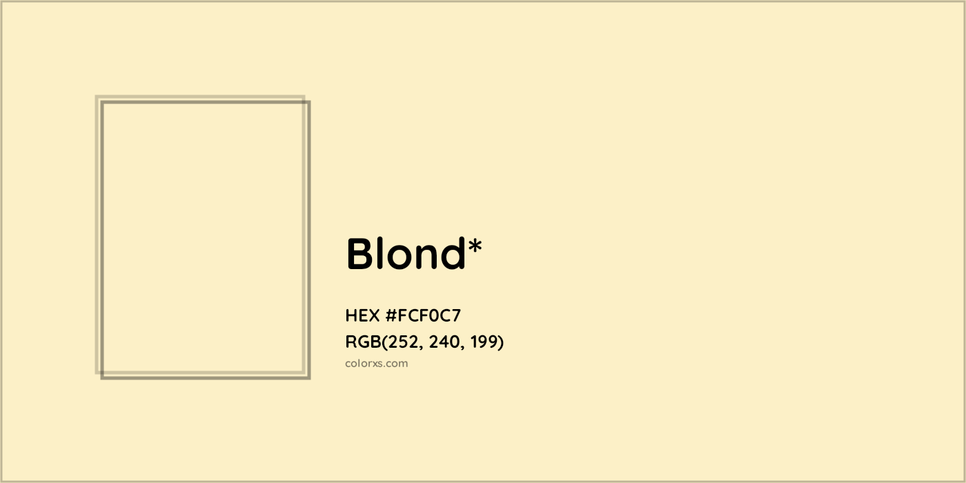 HEX #FCF0C7 Color Name, Color Code, Palettes, Similar Paints, Images