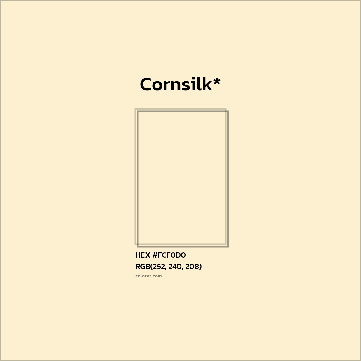 HEX #FCF0D0 Color Name, Color Code, Palettes, Similar Paints, Images