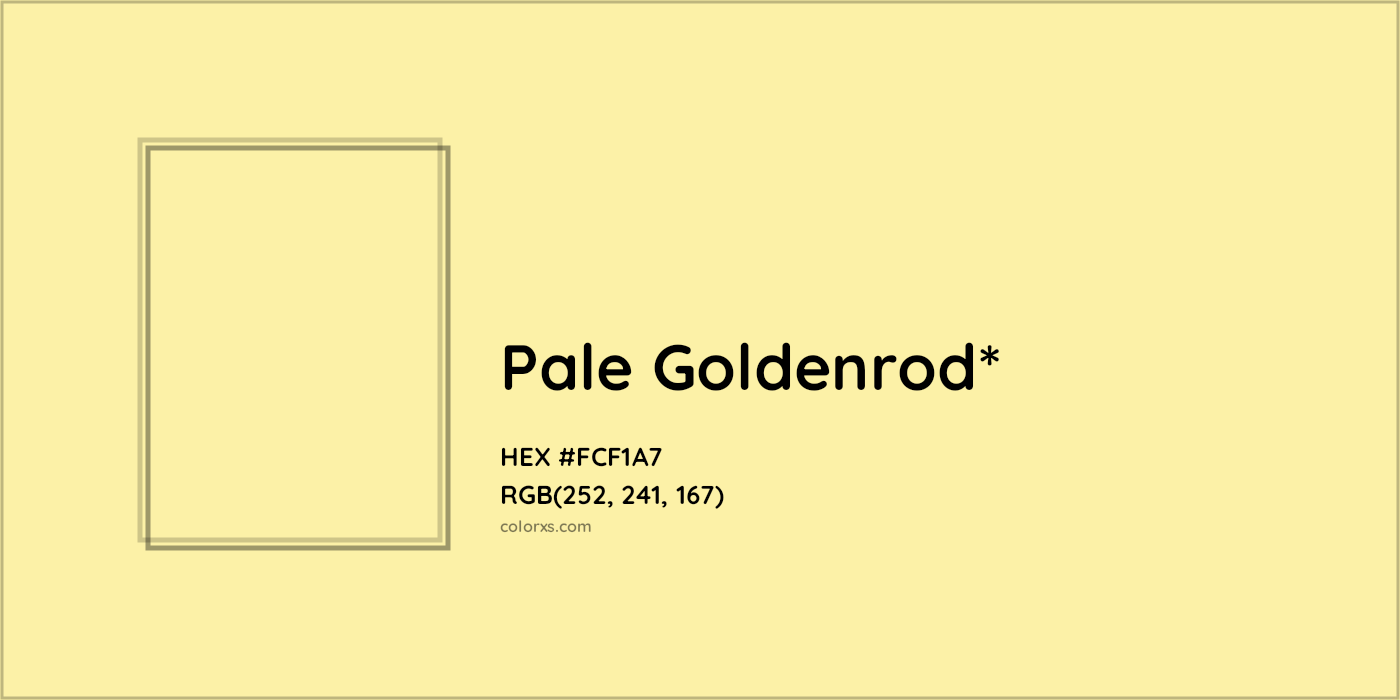 HEX #FCF1A7 Color Name, Color Code, Palettes, Similar Paints, Images