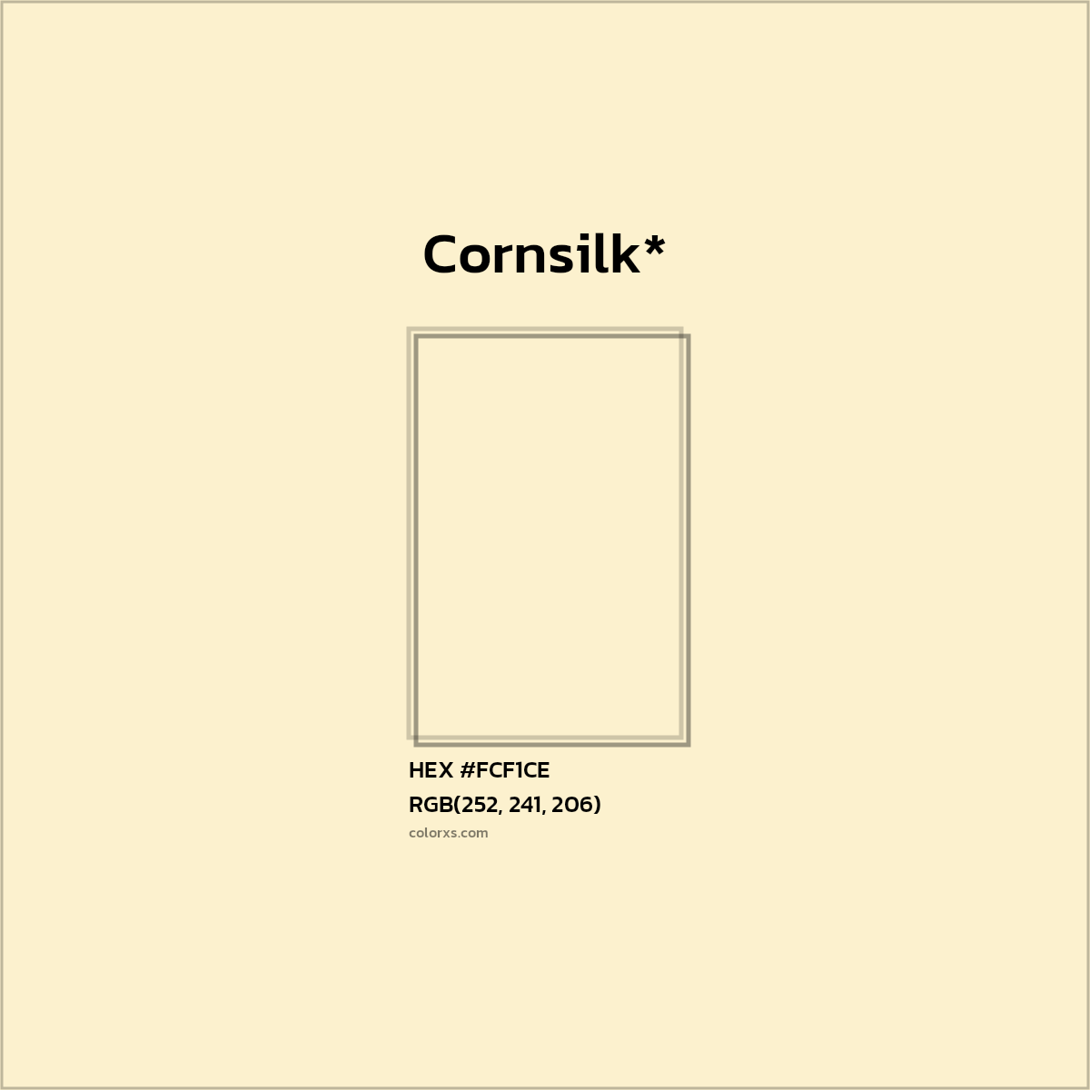 HEX #FCF1CE Color Name, Color Code, Palettes, Similar Paints, Images