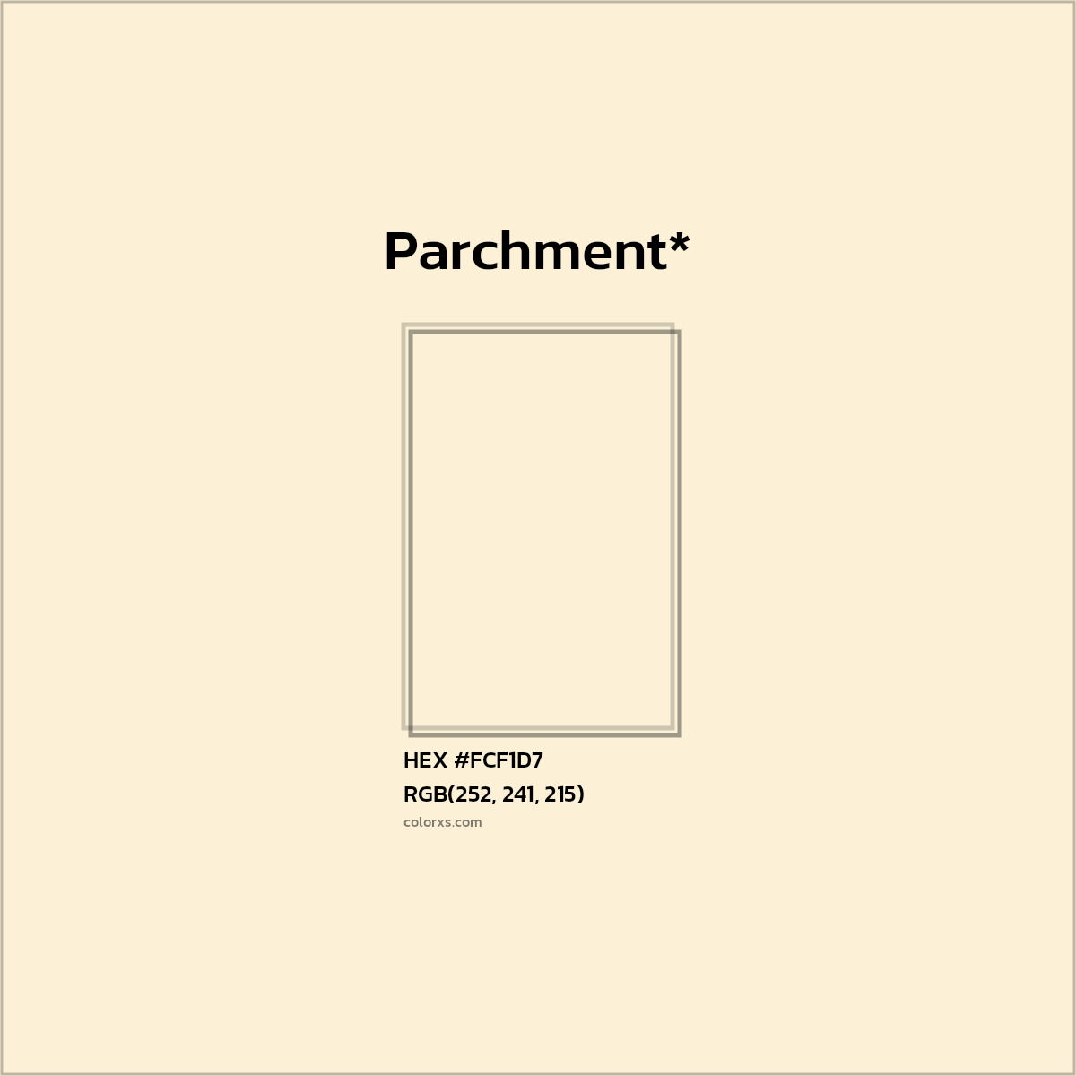 HEX #FCF1D7 Color Name, Color Code, Palettes, Similar Paints, Images