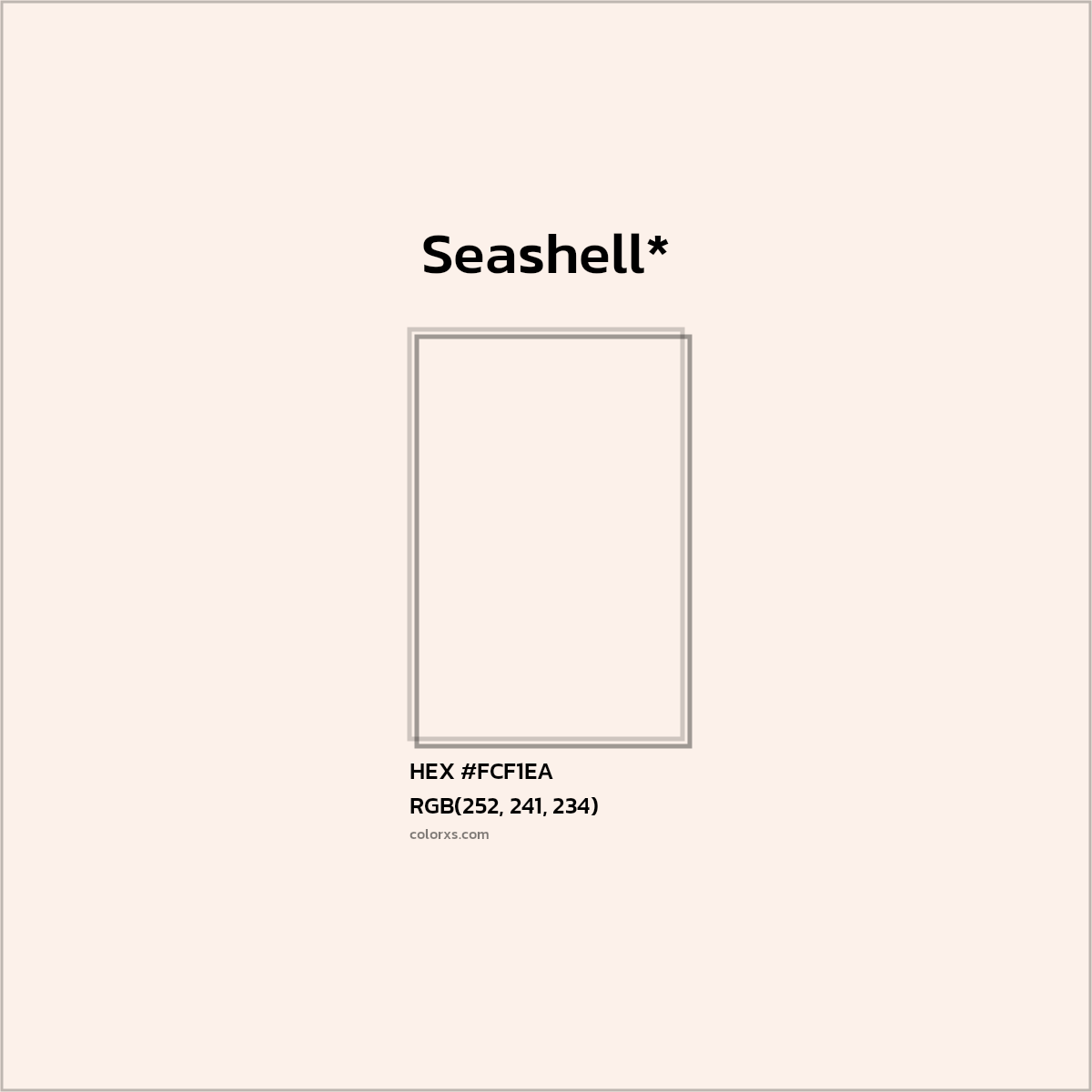 HEX #FCF1EA Color Name, Color Code, Palettes, Similar Paints, Images