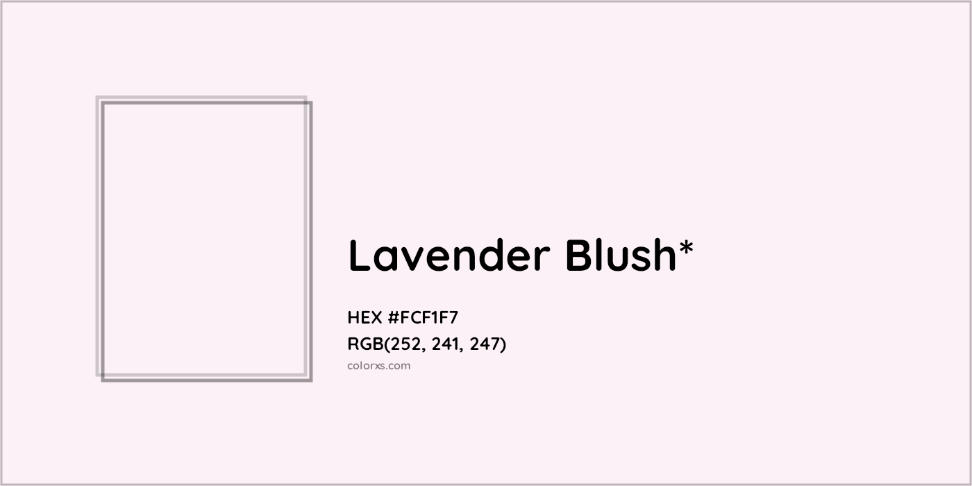 HEX #FCF1F7 Color Name, Color Code, Palettes, Similar Paints, Images