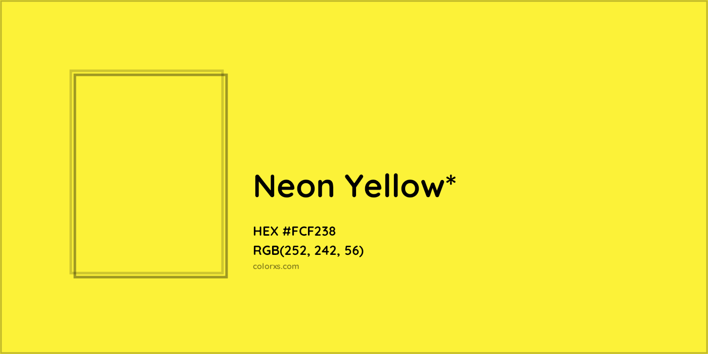 HEX #FCF238 Color Name, Color Code, Palettes, Similar Paints, Images