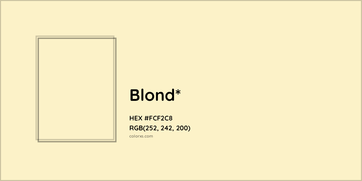 HEX #FCF2C8 Color Name, Color Code, Palettes, Similar Paints, Images