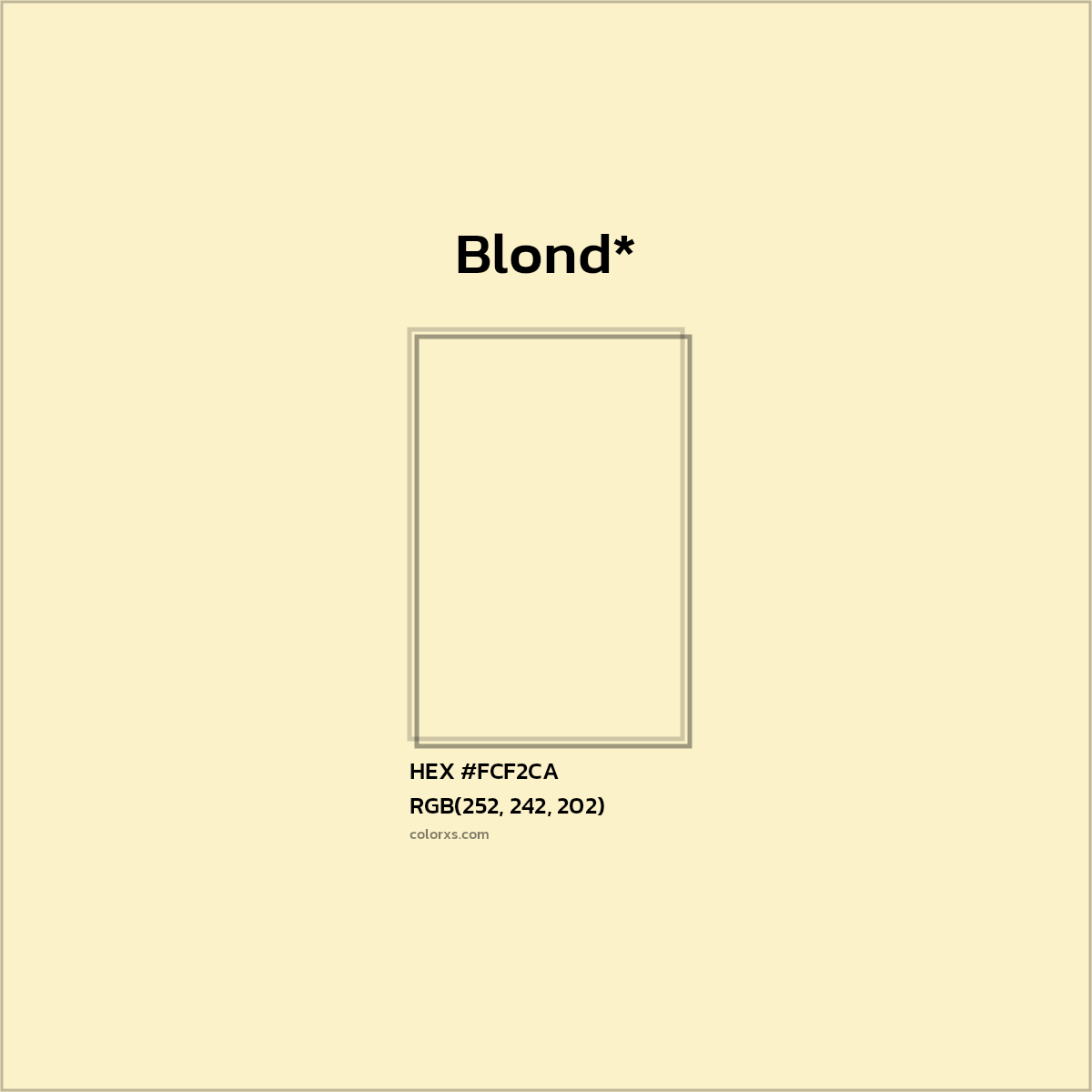 HEX #FCF2CA Color Name, Color Code, Palettes, Similar Paints, Images