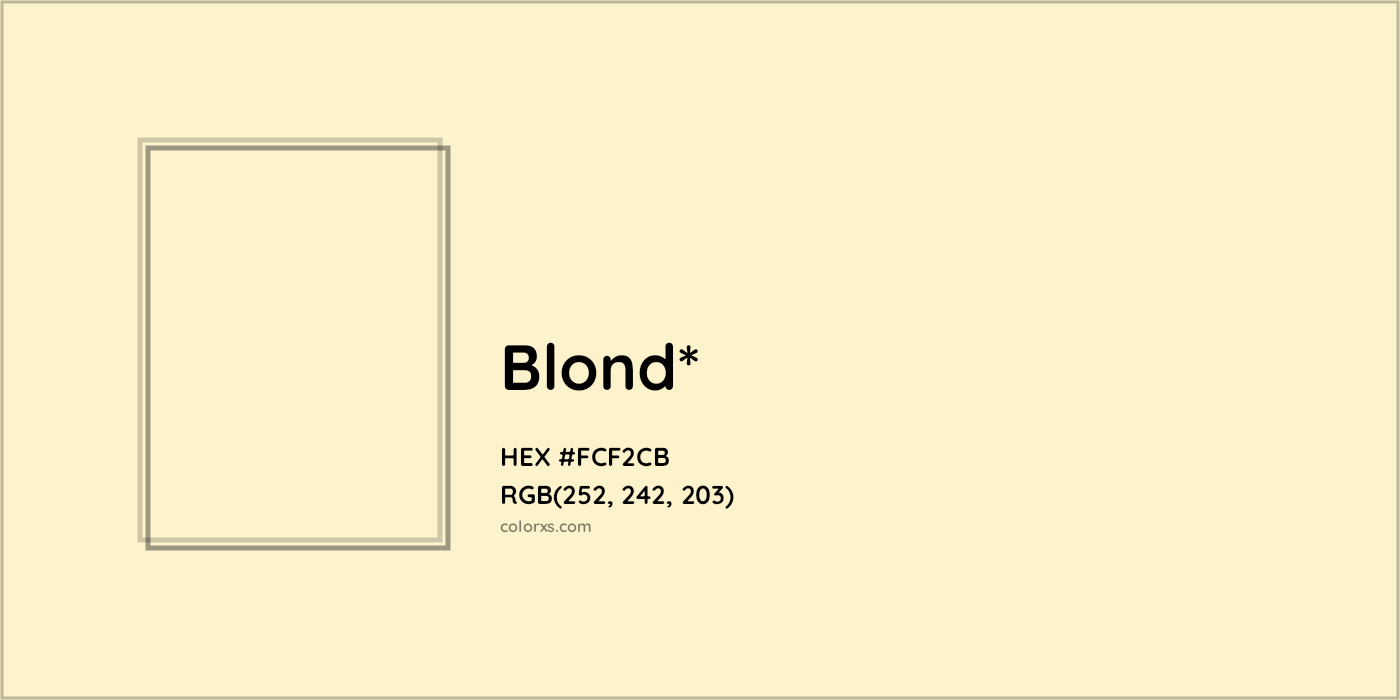 HEX #FCF2CB Color Name, Color Code, Palettes, Similar Paints, Images