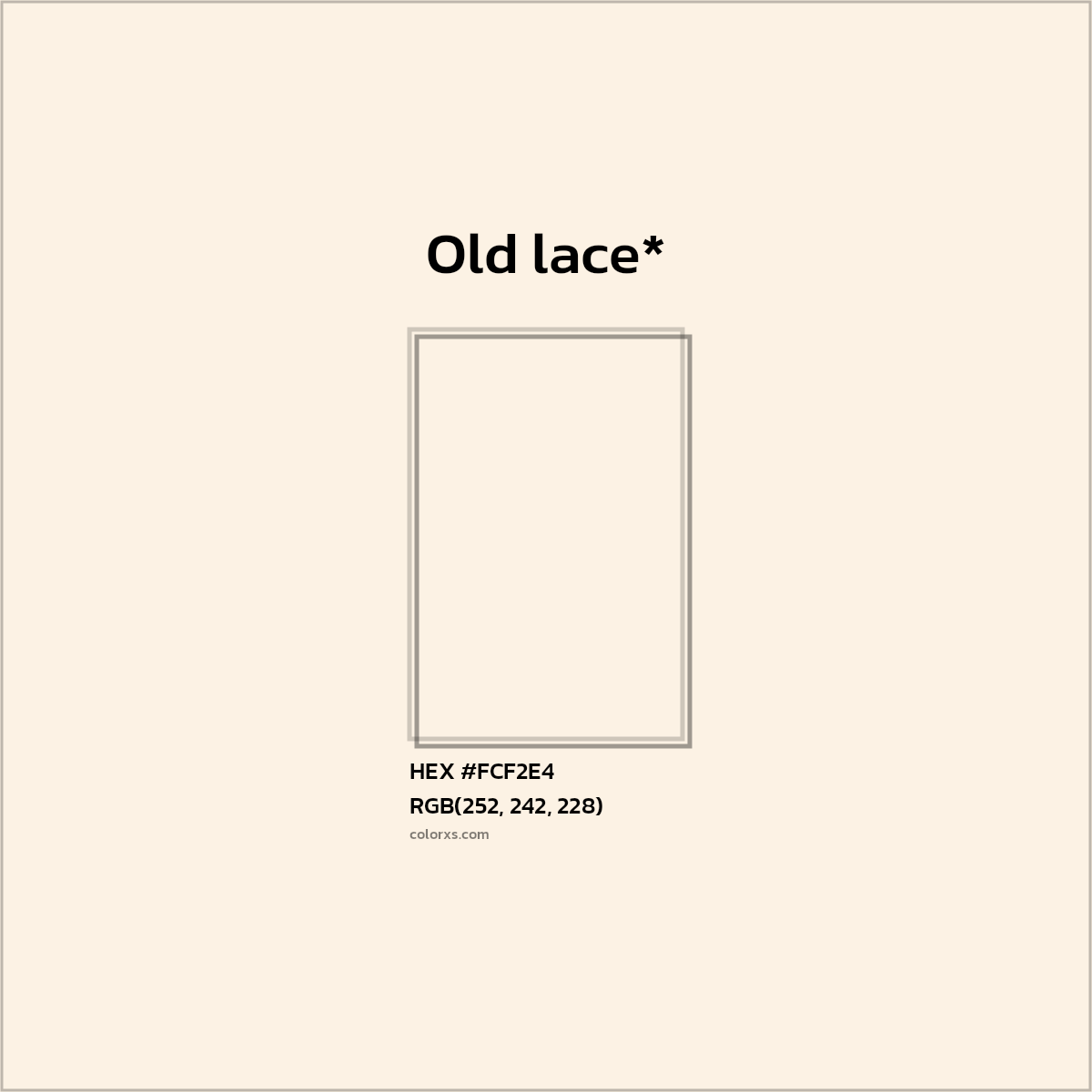 HEX #FCF2E4 Color Name, Color Code, Palettes, Similar Paints, Images